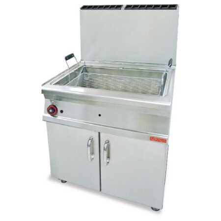 Lotus F45-78G 45L Large Pan Gas Pastry Fryer On Cabinet
