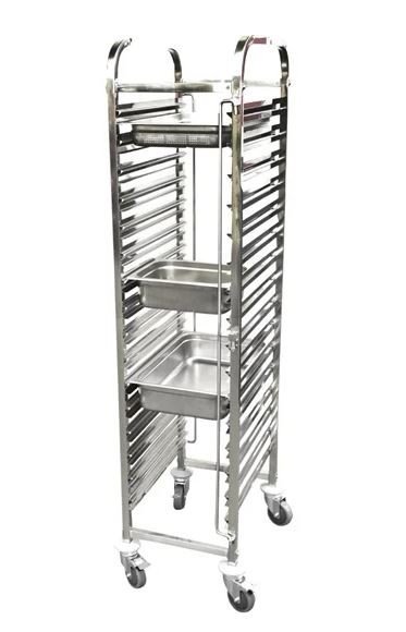 Chef Inox GN-602 Stainless Steel Gastronorm Trolley – 350x550x1735mm