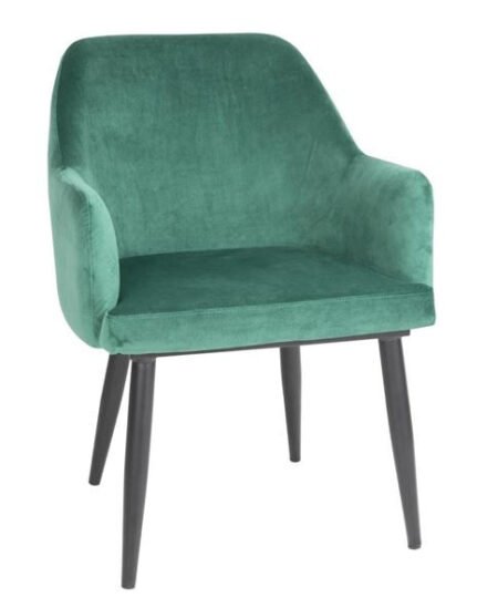 Bolero FX070 Lia Velvet Set of 2 Chairs – Dark Green