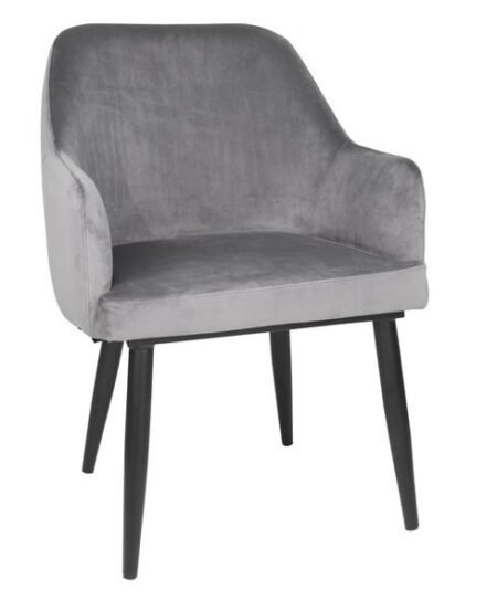 Bolero FX071 Lia Velvet Set of 2 Chairs – Grey