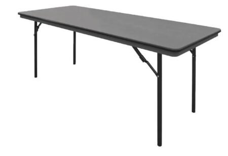 Bolero GC596 ABS Folding Banquet Rectangular Table 6ft Grey