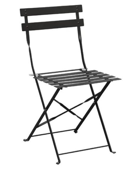 Bolero GH553 Black Pavement Style Steel Folding Chairs 2