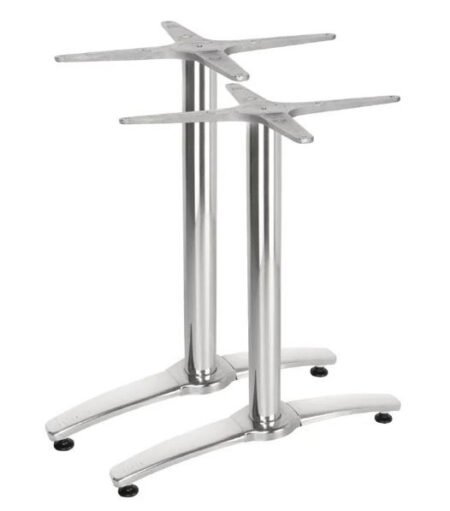 Bolero GH985 Aluminium Twin Leg Table Base (Pack of 2)
