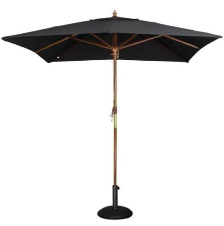 Bolero GH990 Square Outdoor Umbrella 2.5m Black