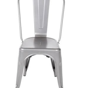 Bolero GL329 Gun Metal Grey Steel Bistro Side Chair Pack 4