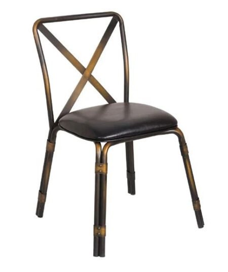 Bolero Copper Chairs with Black Seat – 4 Pack