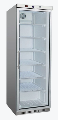 HF400G S/S Display Freezer with Glass Door