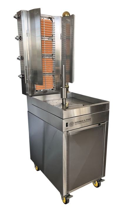 Ozsarac & Sons HO4BMSB Semi-Automatic Kebab Machine With Built-in Meat Heat Container