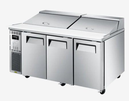 Turbo Air KHR18-3-N 3 Door Solid Salad Prep Fridge