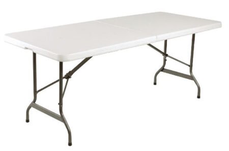 Bolero L001 Centre Folding Utility Table 6ft White