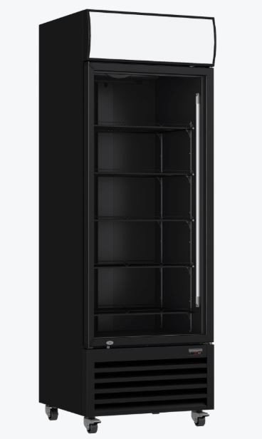 Thermaster LG-540BP Single Glass Door Drink Fridge Black