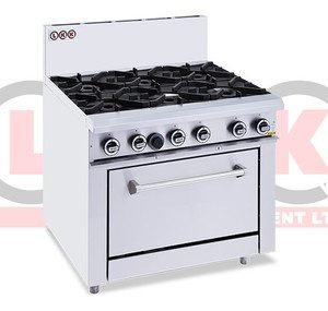 LKK LKKOB6D+O 6 Open Burner Cooktop + Static Oven