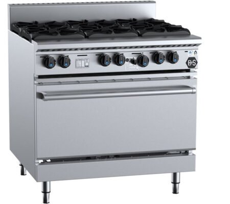 B+S OV-SB6 Black Series Six Burner Gas Oven