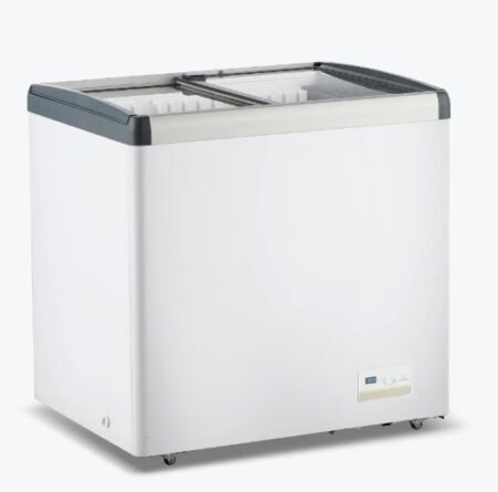 Thermaster 256L Chest Freezer Flat Glass Sliding Lid
