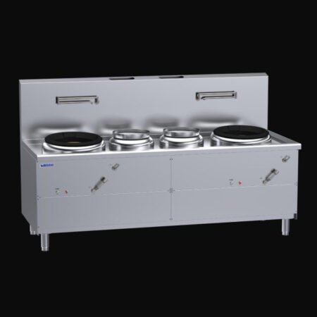 LUUS WV-1A2P1A Fo San Wok – 2 Air-Blast Burners & 2 Centre Pots