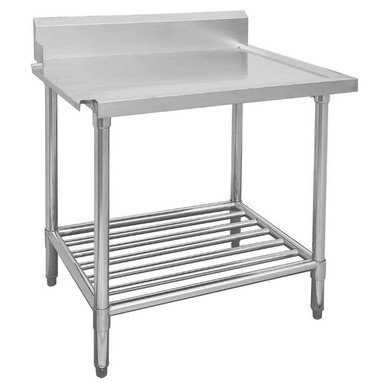 2100mm Dishwasher Bench Left Outlet – All Stainless Steel