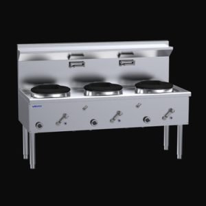 LUUS WZ-3C Compact Waterless Wok – 3 Chimney Burners