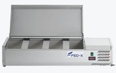 FED-X Salad Bench with Stainless Steel Lid – XVRX1200/380S