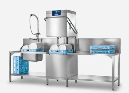 Hobart PROFI AMX-V Pass Through Dishwasher with Vapostop