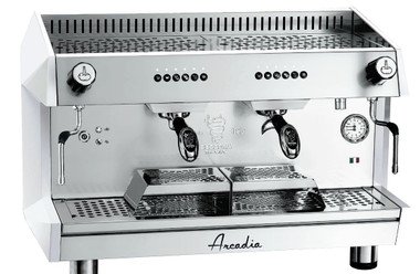 ARCADIA Professional Espresso coffee machine SS polish white 2 Group – ARCADIA-G2
