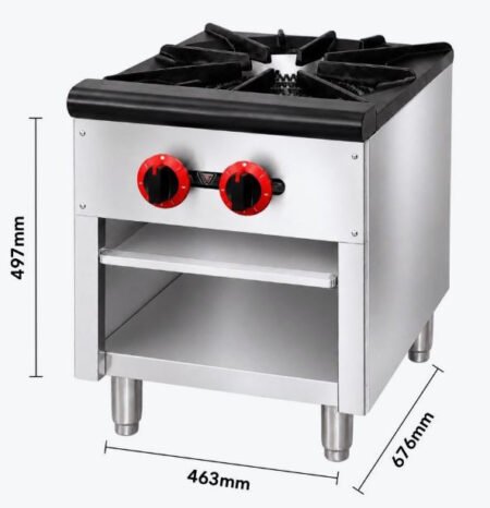Gasmax RB-1E Gas Dual Ring Single Burner Cooktop