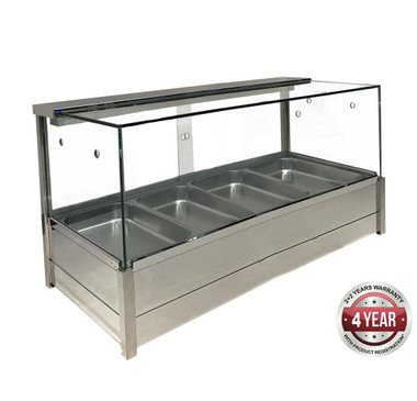 BM14SD Heated Wet Bain Marie 8 Half Pan Display