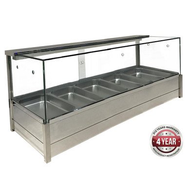 BM17SD Heated Wet Bain Marie 10 Half Pan Display