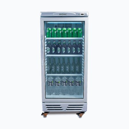 Bromic GM0220-NR 215L Display Fridge, 1 Door, Flat Glass
