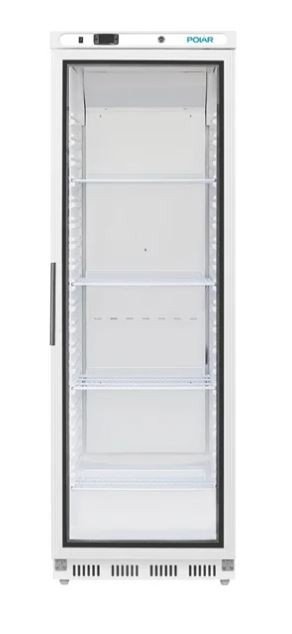 Polar CD087-A C-Series Upright Display Fridge White 400Ltr