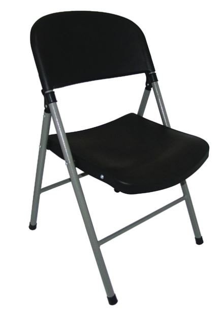 Bolero CE693 Foldaway Utility Chairs Black (Pack of 2)