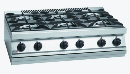 Fagor 700 series natural gas 6 burner SS boiling top CG7-60H