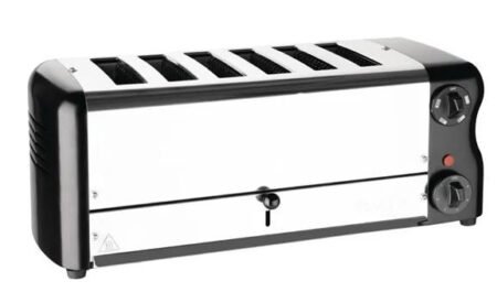 Rowlett Esprit CH187-A 6 Slot Toaster Jet Black with Elements & Sandwich Cage