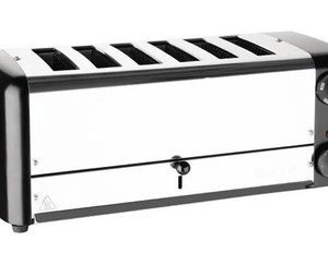 Rowlett Esprit CH187-A 6 Slot Toaster Jet Black with Elements & Sandwich Cage