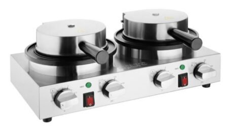 Apuro CJ533-A Double Round Belgian Waffle Maker