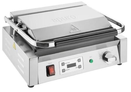 Apuro CU607-A Large Contact Grill Flat Plates with Timer