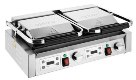 Apuro CU610-A Double Contact Grill Flat Plates with Timer