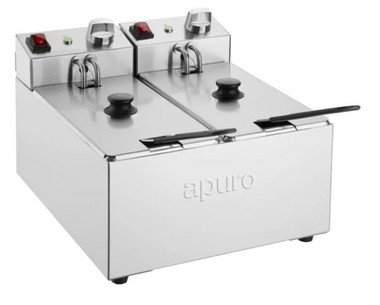 Apuro CU615-A Twin Tank Fryer – 2x3Ltr – 2x2kW