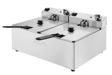 Apuro CU619-A Twin Tank Fryer 2 x 5 Ltr 2 x 2 8kW