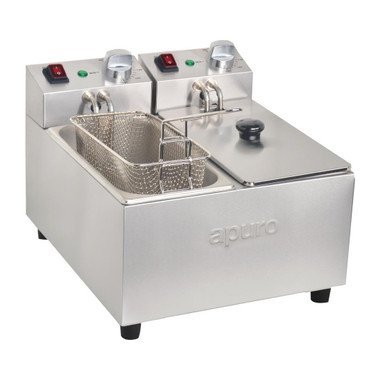 Apuro DB203-A Twin Tank Twin Basket Countertop Fryer 2x 3Ltr