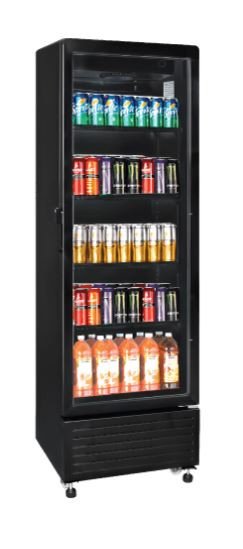 Exquisite DC150 One Glass Door Upright Display Fridge Black