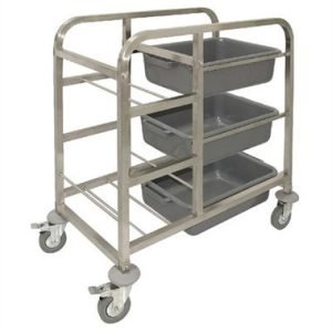 Vogue DK738 Stainless Steel Bussing Trolley