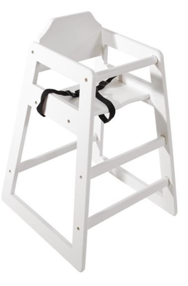 Bolero DL833 Wooden High Chair Antique White Finish