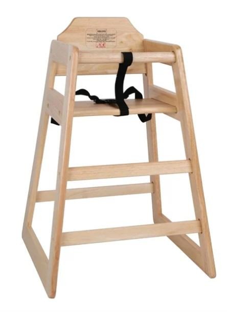 Bolero DL900 Wooden High Chair Natural Finish