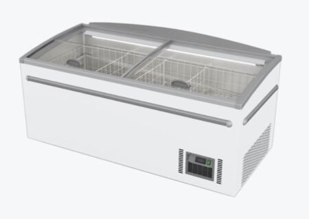 ZCD-E185S Supermarket Dual Temp Freezer Chiller Glass Lid