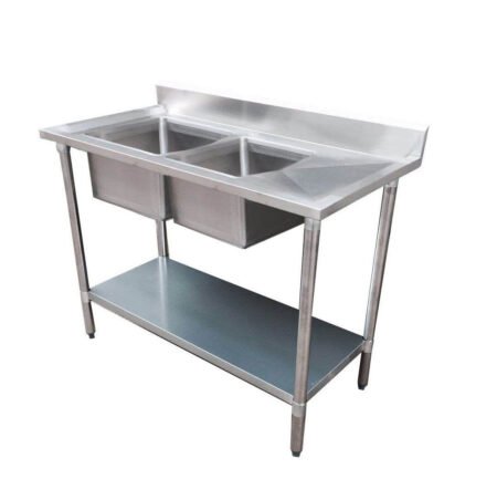 Modular System Double Sink Bench Left Handed 1800x600x900mm – 1800-6-DSBL