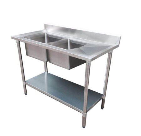 Modular System Double Sink Bench Left Handed 1500x700x900mm – 1500-7-DSBL