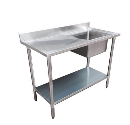 Modular System Single Sink Bench Right Handed 1500x700x900mm – 1500-7-SSBR