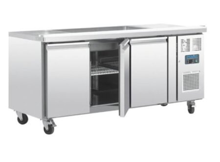 Polar FT283-A 3 Door Counter Fridge