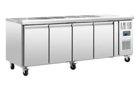 Polar FT285-A 4 Door Counter Fridge