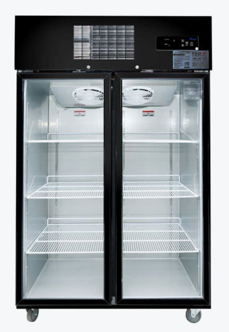 Thermaster Double Glass Door Black Stainless Steel Upright Freezer – SUFG1000B
